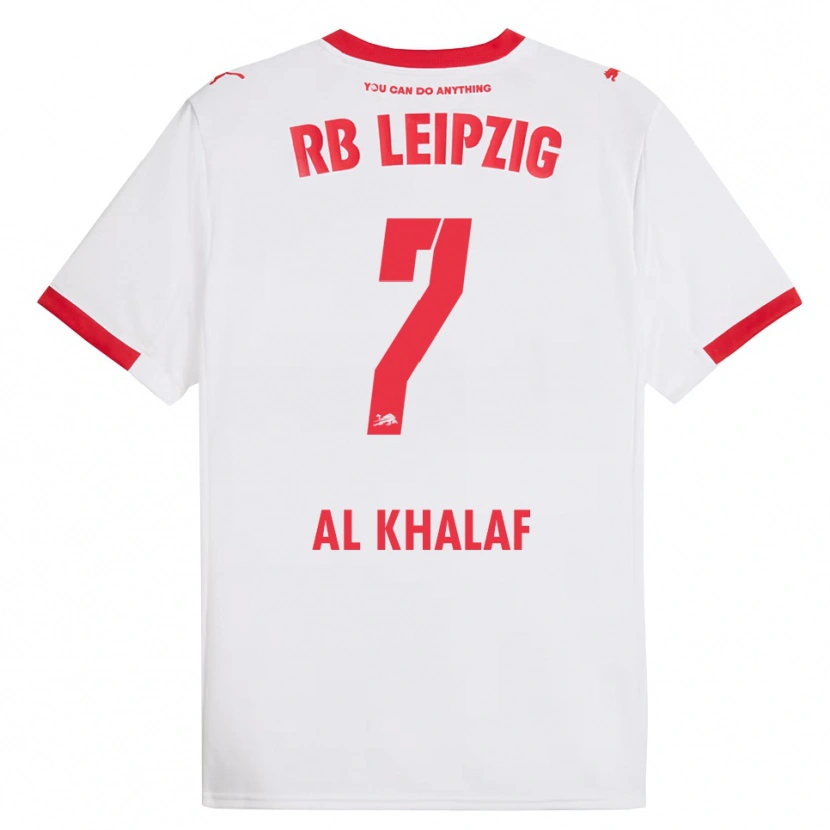 DanxenメンズAbdul Al Khalaf#7ホワイト レッドホームシャツ2025/26ジャージーユニフォーム
