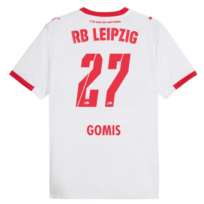DanxenメンズTidiam Gomis#27ホワイト レッドホームシャツ2025/26ジャージーユニフォーム