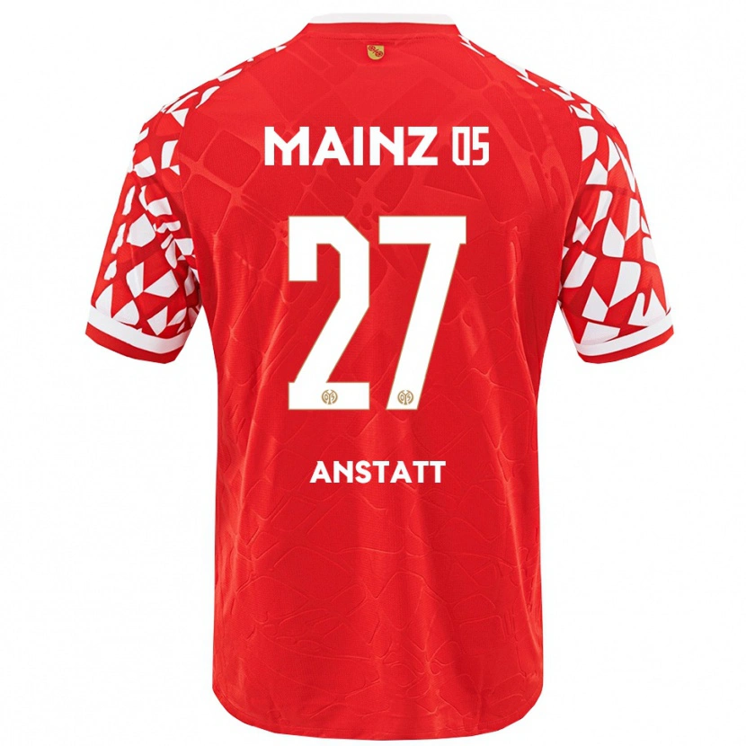 DanxenメンズNadine Anstatt#27レッド ホワイトホームシャツ2025/26ジャージーユニフォーム