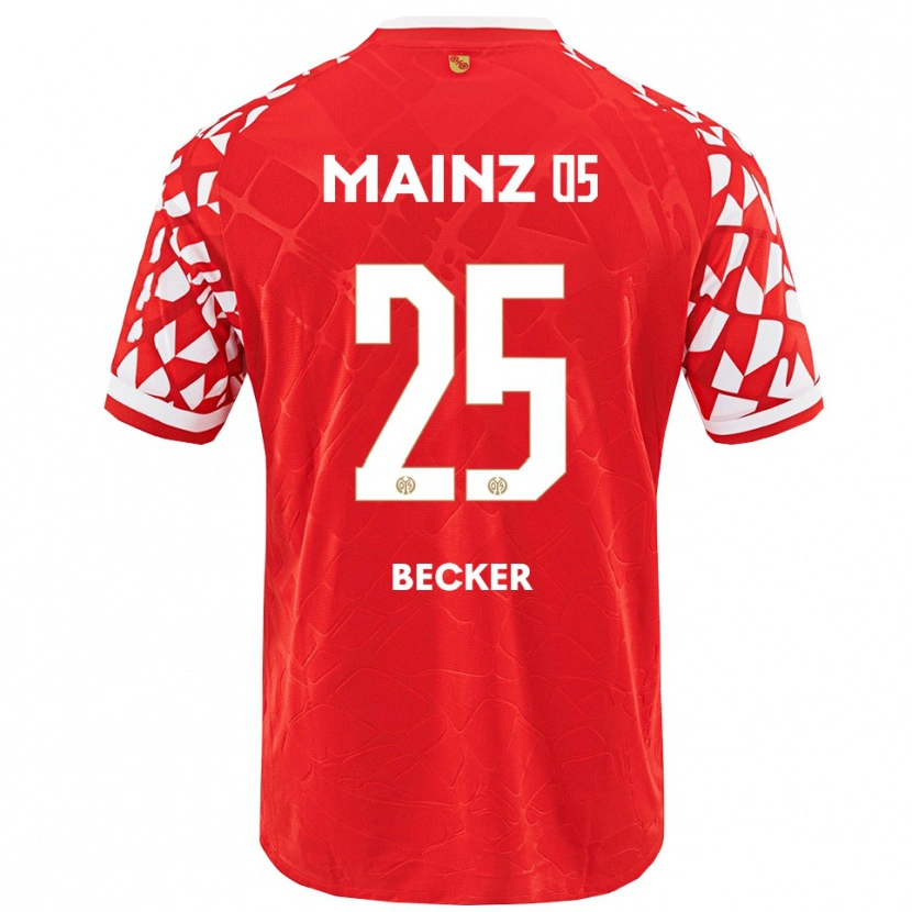 DanxenメンズKathrin Becker#25レッド ホワイトホームシャツ2025/26ジャージーユニフォーム