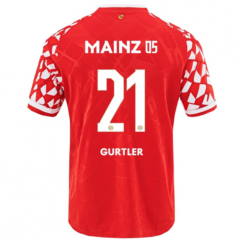 DanxenメンズLisa Gürtler#21レッド ホワイトホームシャツ2025/26ジャージーユニフォーム