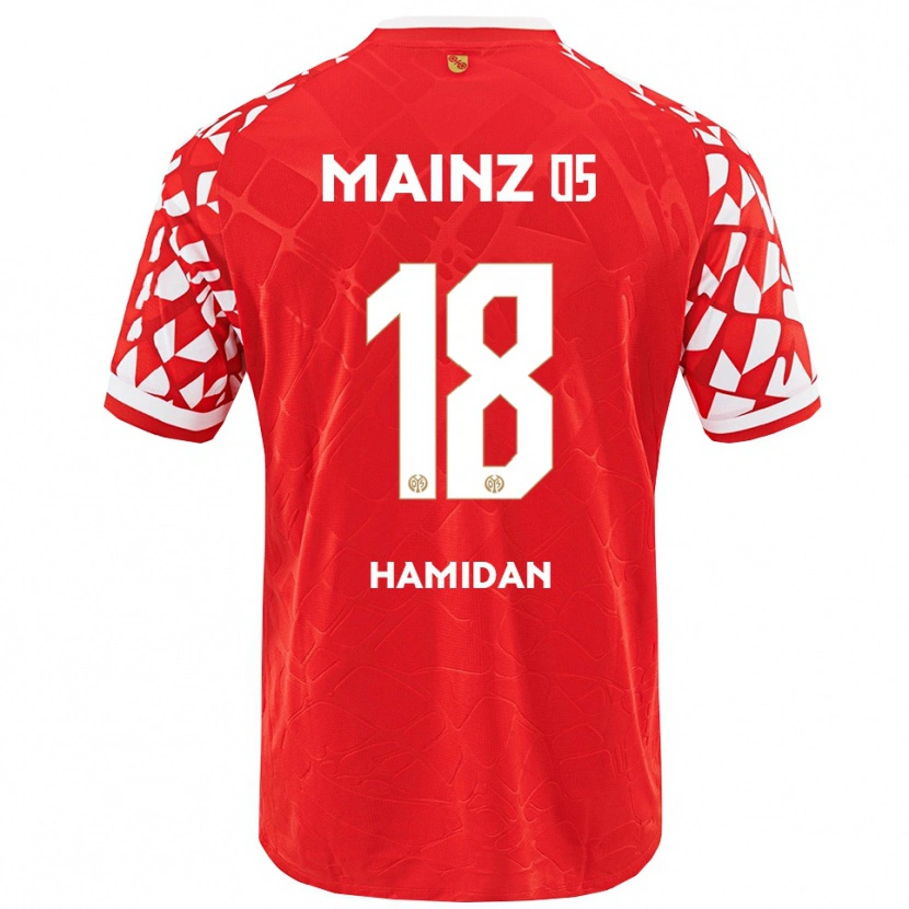 DanxenメンズIlyas Hamidan#18レッド ホワイトホームシャツ2025/26ジャージーユニフォーム