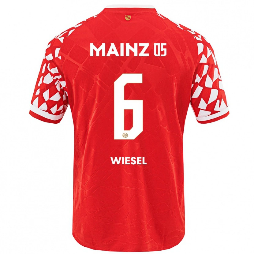 DanxenメンズMaggie Wiesel#6レッド ホワイトホームシャツ2025/26ジャージーユニフォーム