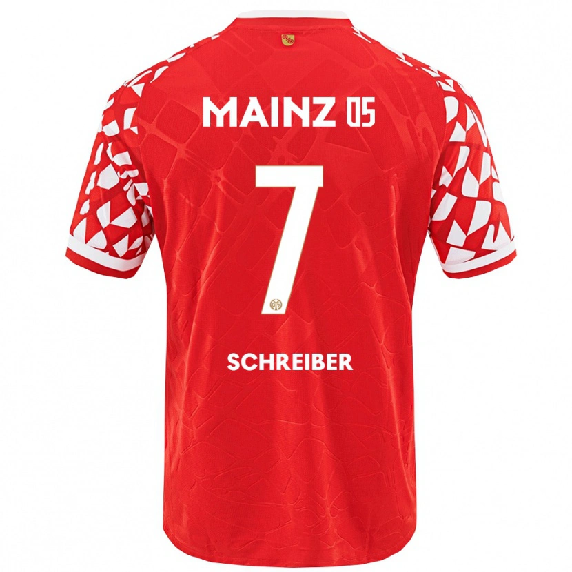 DanxenメンズPhilipp Schreiber#7レッド ホワイトホームシャツ2025/26ジャージーユニフォーム
