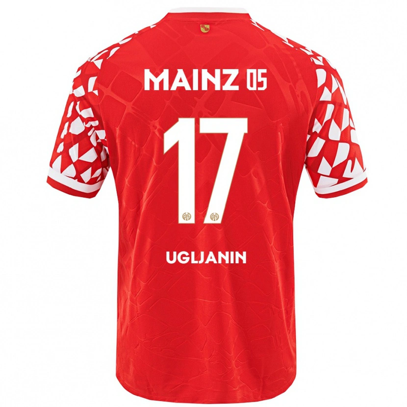 DanxenメンズJusuf Ugljanin#17レッド ホワイトホームシャツ2025/26ジャージーユニフォーム
