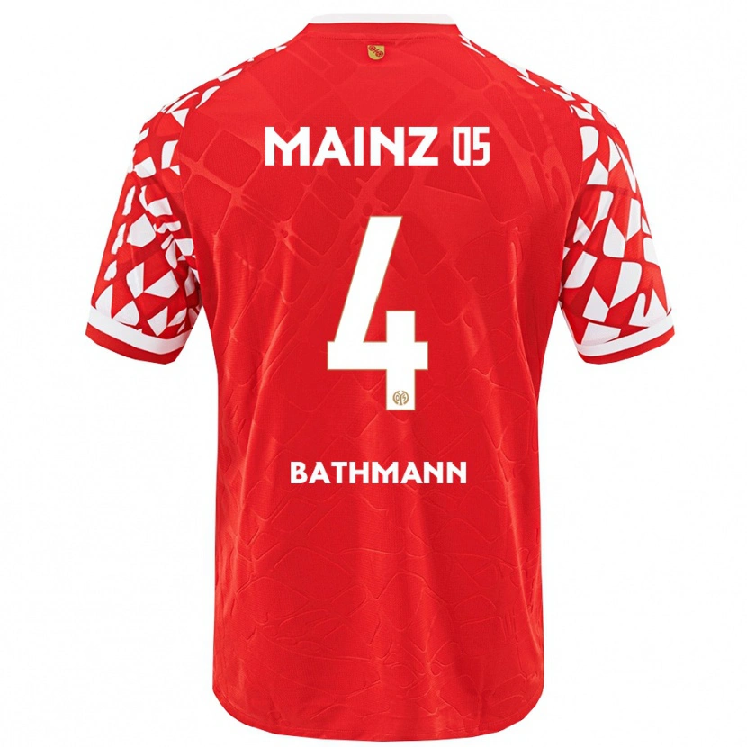 DanxenメンズKara Bathmann#4レッド ホワイトホームシャツ2025/26ジャージーユニフォーム
