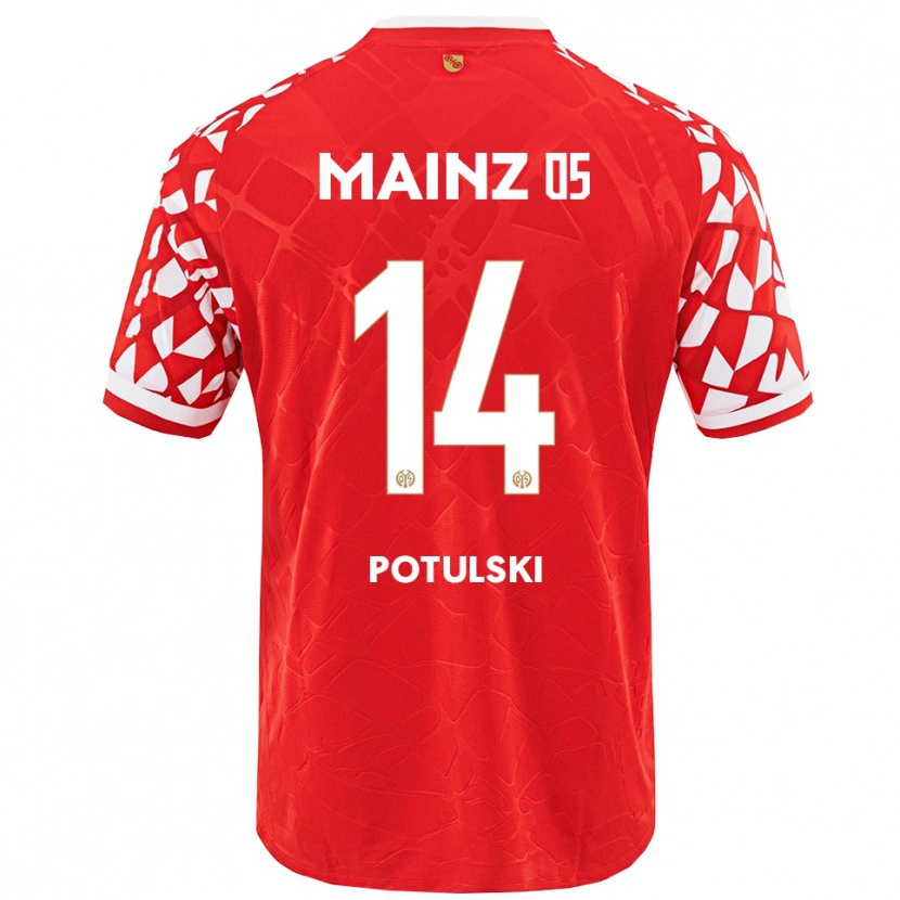 DanxenメンズKacper Potulski#14レッド ホワイトホームシャツ2025/26ジャージーユニフォーム