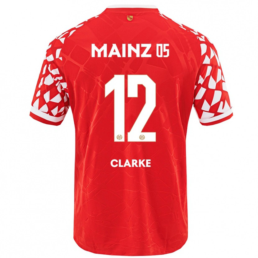 DanxenメンズSarah Clarke#12レッド ホワイトホームシャツ2025/26ジャージーユニフォーム
