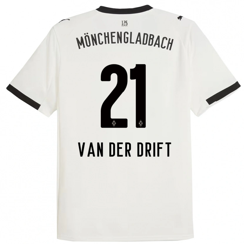 DanxenメンズSuus Van Der Drift#21ホワイト ブラックホームシャツ2025/26ジャージーユニフォーム