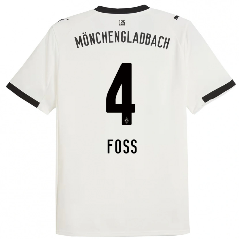 Danxenメンズジョナサン・ローランド・フォス#4ホワイト ブラックホームシャツ2025/26ジャージーユニフォーム