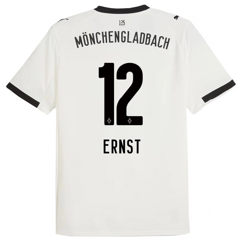 DanxenメンズJesse Ernst#12ホワイト ブラックホームシャツ2025/26ジャージーユニフォーム