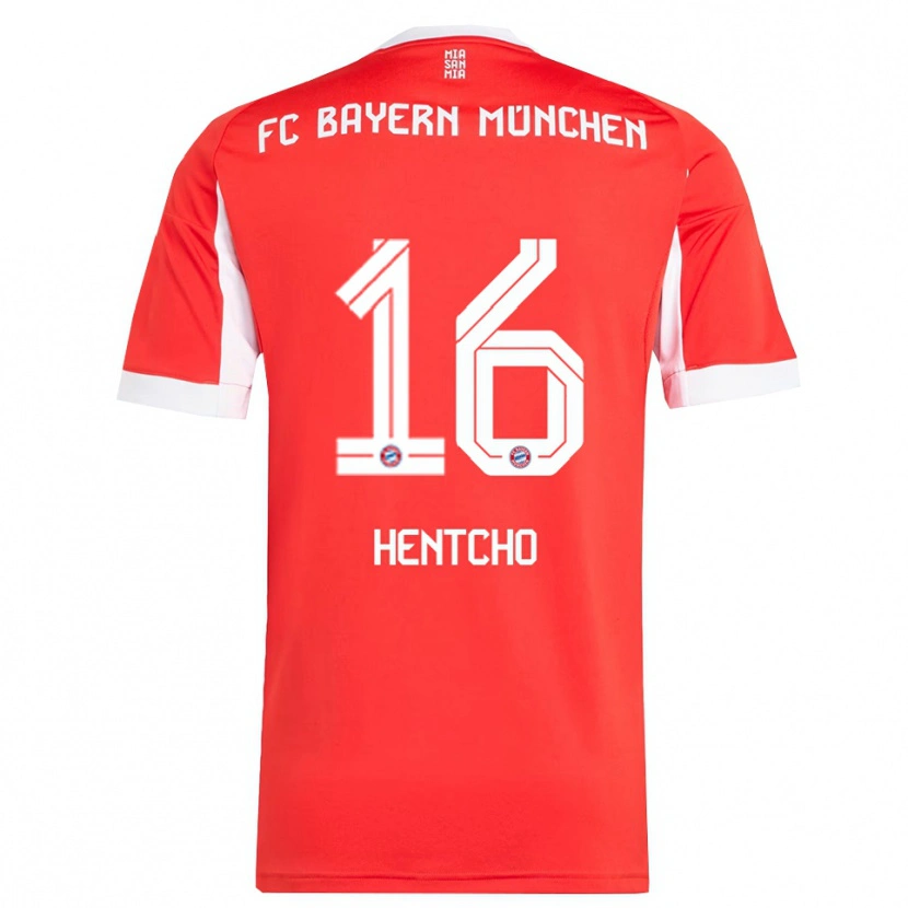 DanxenメンズAristide Hentcho#16レッド ホワイトホームシャツ2025/26ジャージーユニフォーム