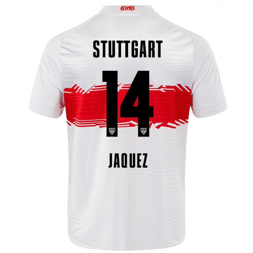 DanxenメンズLuca Jaquez#14ホワイト レッドホームシャツ2025/26ジャージーユニフォーム