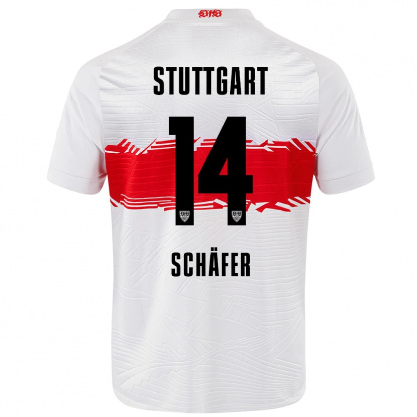 DanxenメンズKatharina Schäfer#14ホワイト レッドホームシャツ2025/26ジャージーユニフォーム
