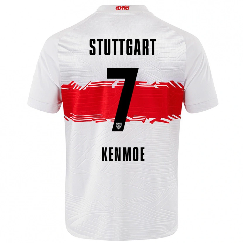 DanxenメンズBrayann Kenmoe#7ホワイト レッドホームシャツ2025/26ジャージーユニフォーム