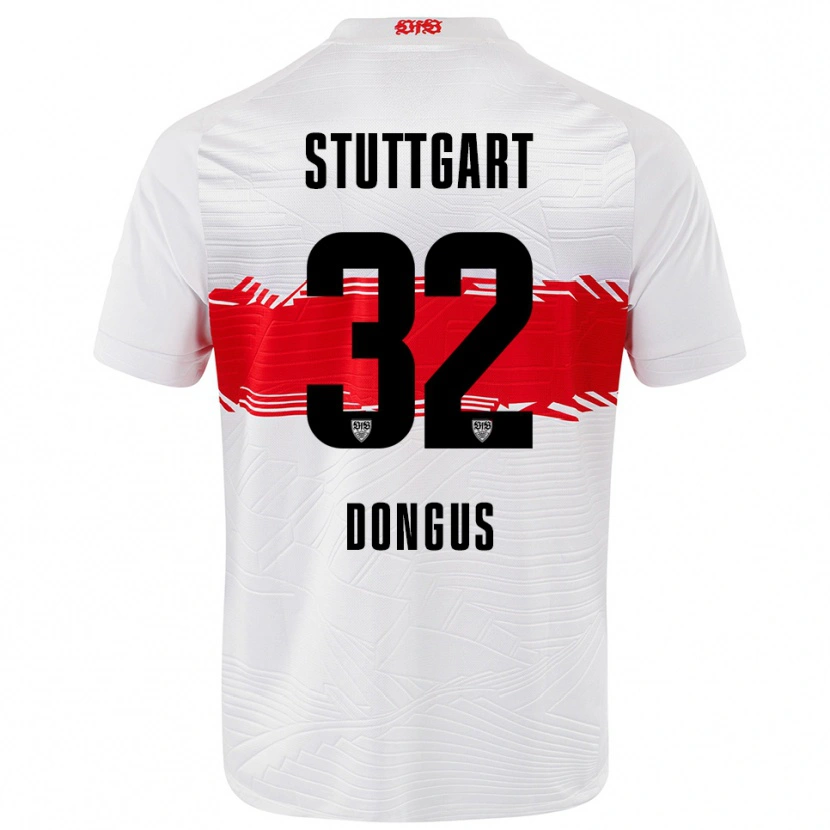 DanxenメンズTamar Dongus#32ホワイト レッドホームシャツ2025/26ジャージーユニフォーム