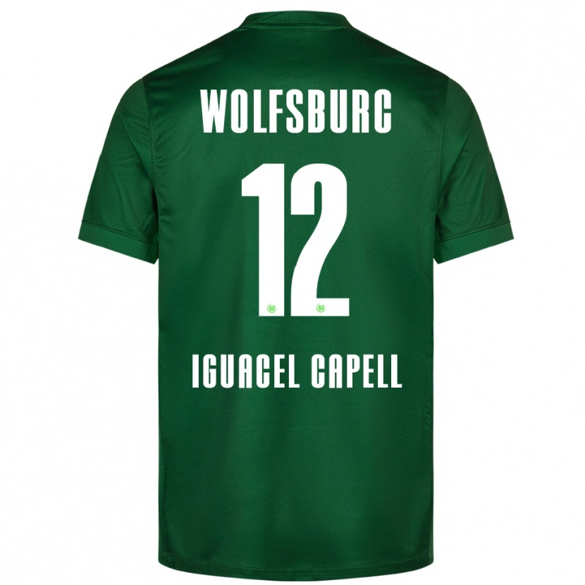 DanxenメンズDiego Iguacel Capell#12グリーン ホワイトホームシャツ2025/26ジャージーユニフォーム