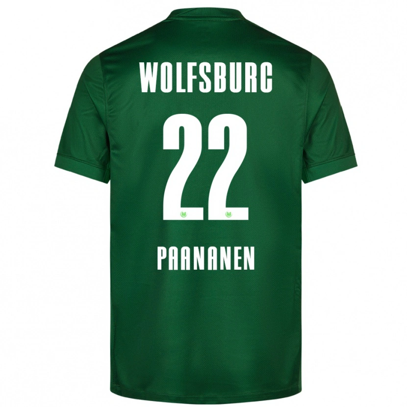 DanxenメンズOtto Paananen#22グリーン ホワイトホームシャツ2025/26ジャージーユニフォーム