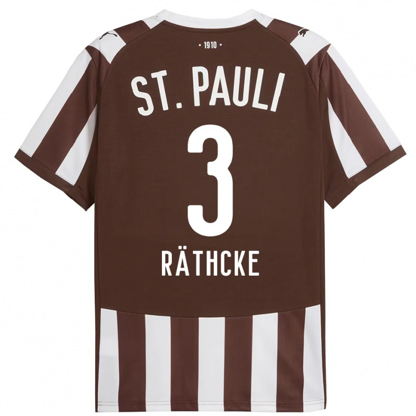 DanxenメンズOle Räthcke#3コーヒー ホワイトホームシャツ2025/26ジャージーユニフォーム