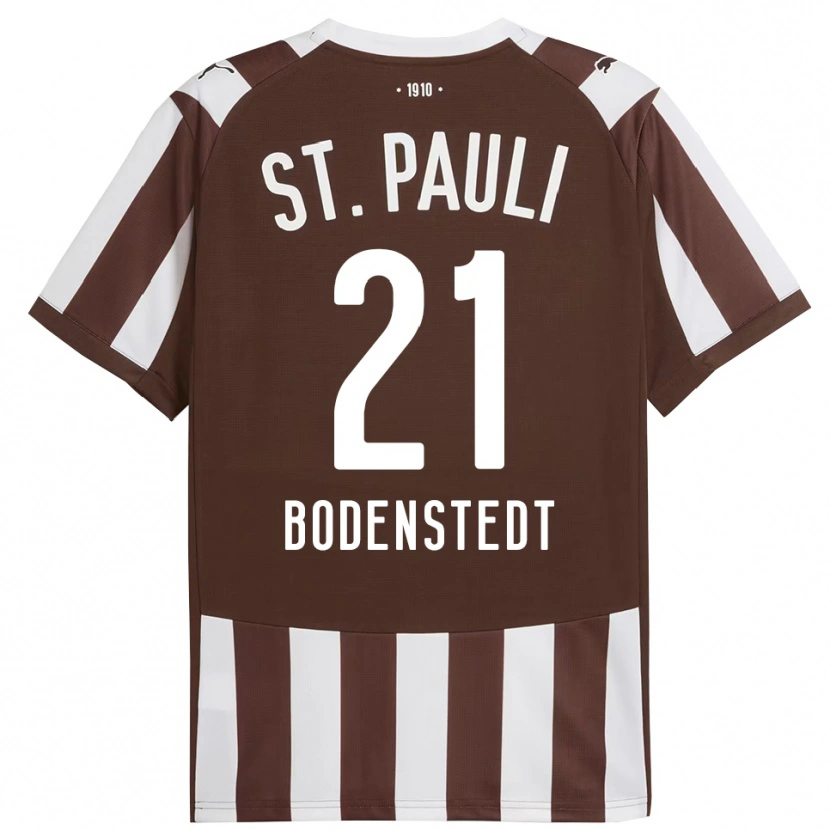 DanxenメンズPaula Bodenstedt#21コーヒー ホワイトホームシャツ2025/26ジャージーユニフォーム