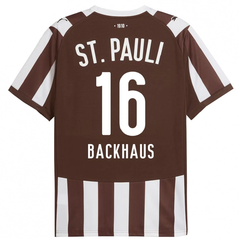 DanxenメンズOls Backhaus#16コーヒー ホワイトホームシャツ2025/26ジャージーユニフォーム