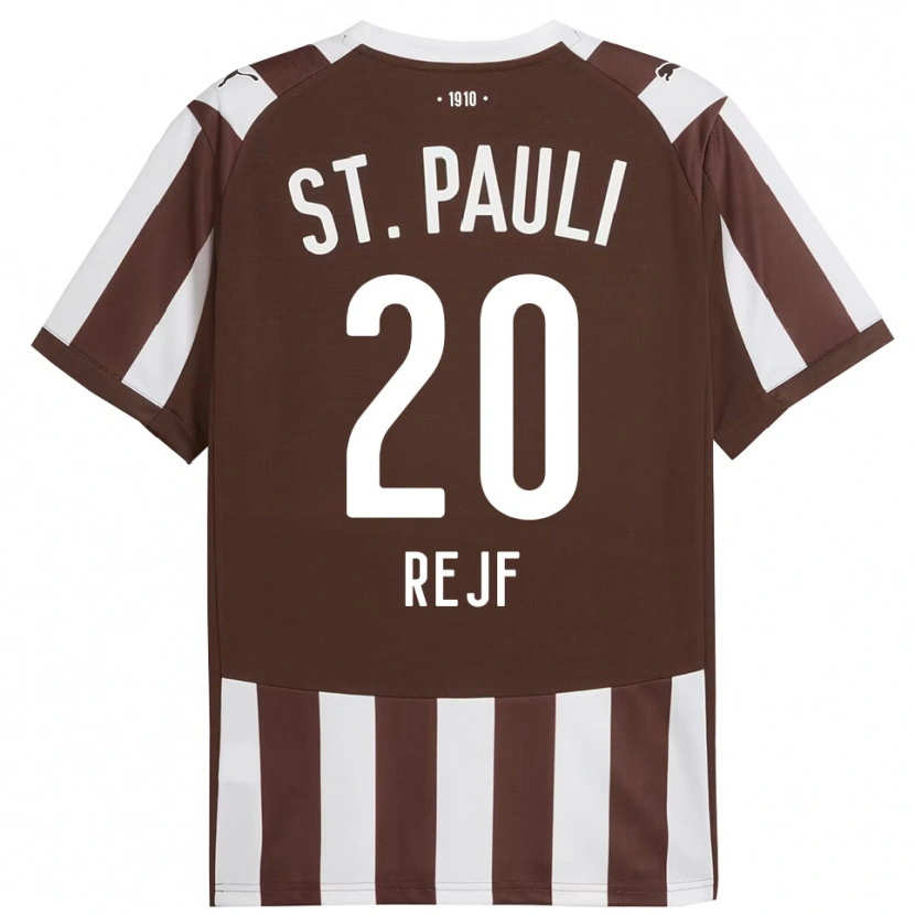 DanxenメンズPetr Rejf#20コーヒー ホワイトホームシャツ2025/26ジャージーユニフォーム