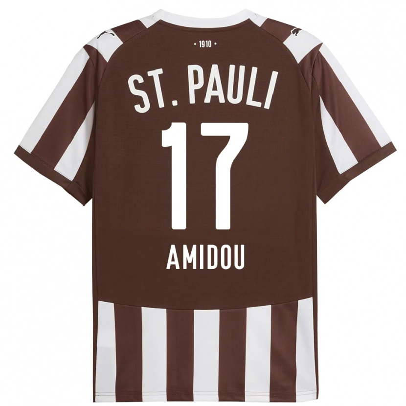 Danxenメンズアミール・アミドゥ#17コーヒー ホワイトホームシャツ2025/26ジャージーユニフォーム
