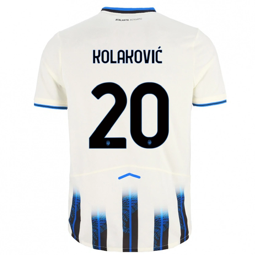 DanxenメンズVinko Kolaković#20ホワイト ブルーアウェイシャツ2025/26ジャージーユニフォーム