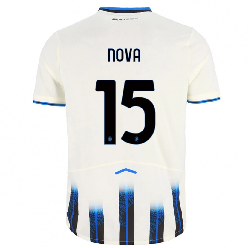 DanxenメンズRiccardo Nova#15ホワイト ブルーアウェイシャツ2025/26ジャージーユニフォーム