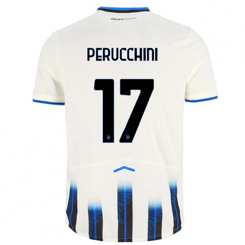 DanxenメンズSimone Perucchini#17ホワイト ブルーアウェイシャツ2025/26ジャージーユニフォーム