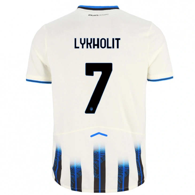 DanxenメンズIvan Lykholit#7ホワイト ブルーアウェイシャツ2025/26ジャージーユニフォーム
