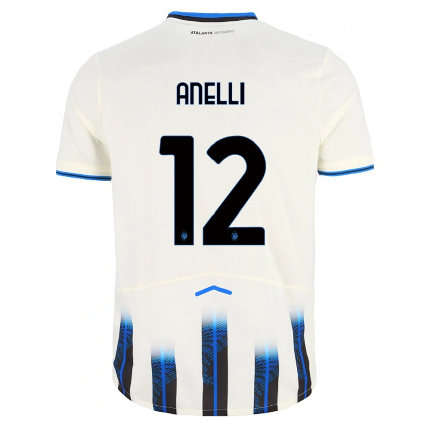 DanxenメンズAlessandro Anelli#12ホワイト ブルーアウェイシャツ2025/26ジャージーユニフォーム
