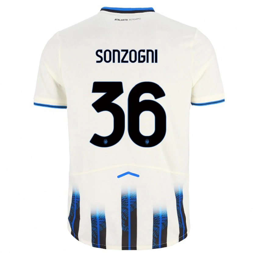 DanxenメンズMattia Sonzogni#36ホワイト ブルーアウェイシャツ2025/26ジャージーユニフォーム