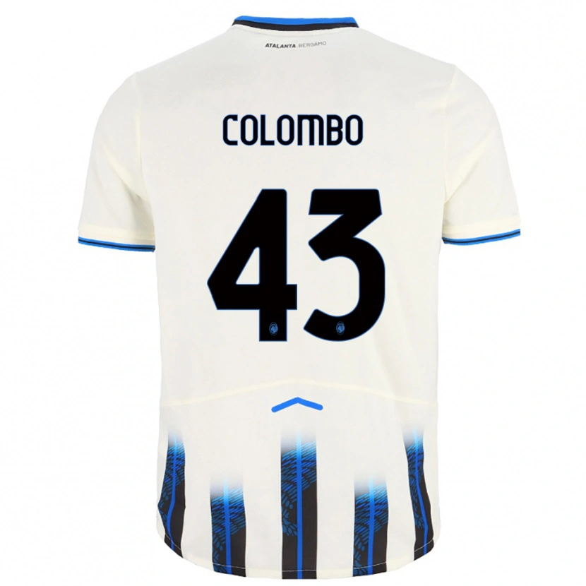 DanxenメンズMatteo Colombo#43ホワイト ブルーアウェイシャツ2025/26ジャージーユニフォーム
