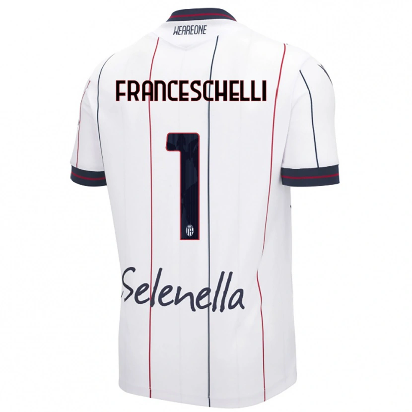 DanxenメンズMatteo Franceschelli#1ホワイト ロイヤルブルーアウェイシャツ2025/26ジャージーユニフォーム