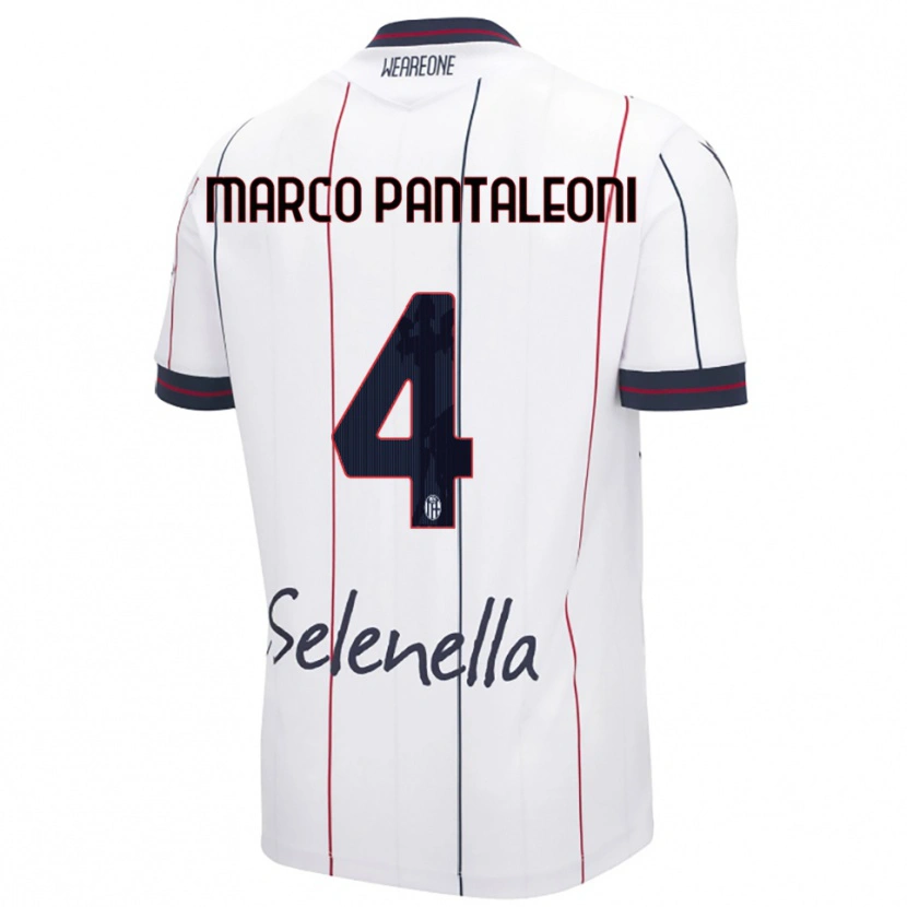 DanxenメンズGian Marco Pantaleoni#4ホワイト ロイヤルブルーアウェイシャツ2025/26ジャージーユニフォーム