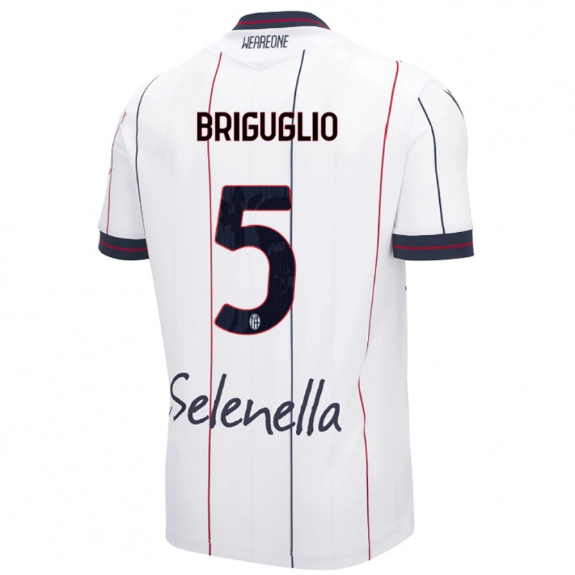 DanxenメンズChristian Briguglio#5ホワイト ロイヤルブルーアウェイシャツ2025/26ジャージーユニフォーム