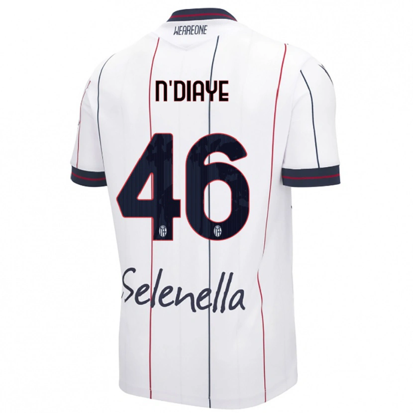 DanxenメンズAntoine N\'Diaye#46ホワイト ロイヤルブルーアウェイシャツ2025/26ジャージーユニフォーム