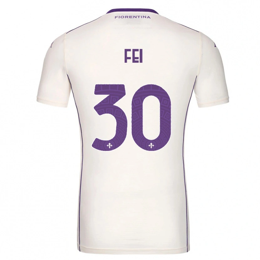DanxenメンズGianmaria Fei#30ホワイト パープル レッドアウェイシャツ2025/26ジャージーユニフォーム