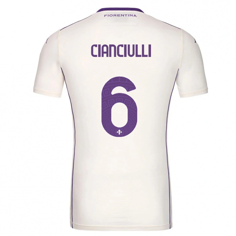 DanxenメンズSalvatore Cianciulli#6ホワイト パープル レッドアウェイシャツ2025/26ジャージーユニフォーム
