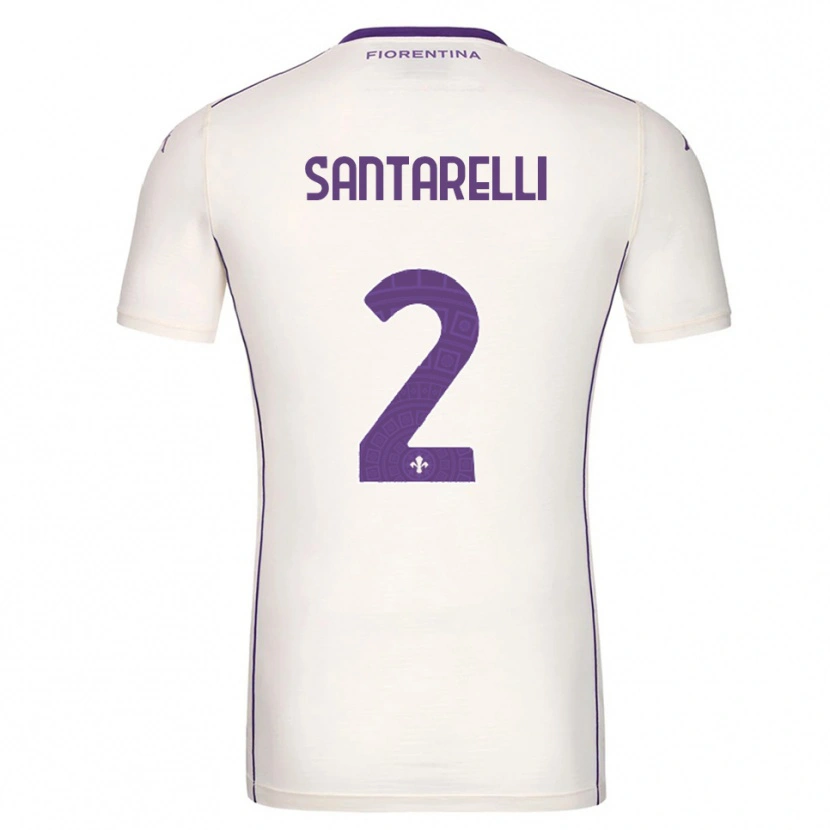 DanxenメンズAndrea Santarelli#2ホワイト パープル レッドアウェイシャツ2025/26ジャージーユニフォーム