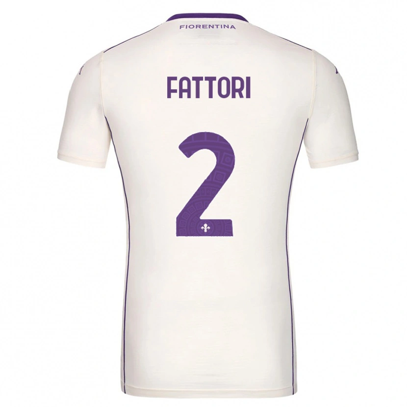 DanxenメンズFilippo Fattori#2ホワイト パープル レッドアウェイシャツ2025/26ジャージーユニフォーム