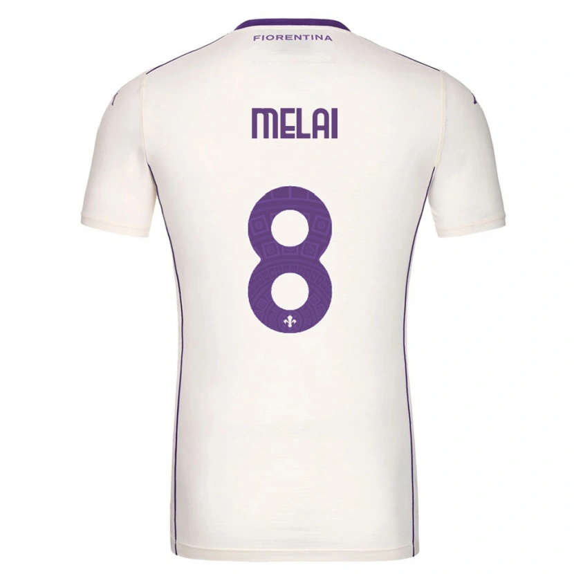 DanxenメンズChristian Melai#8ホワイト パープル レッドアウェイシャツ2025/26ジャージーユニフォーム