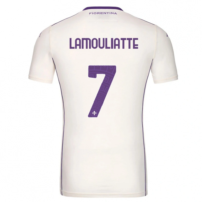 DanxenメンズHugo Lamouliatte#7ホワイト パープル レッドアウェイシャツ2025/26ジャージーユニフォーム