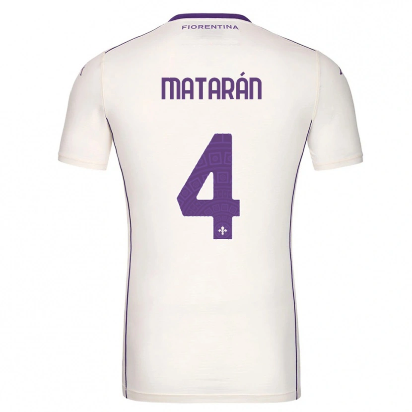 DanxenメンズFederico Matarán#4ホワイト パープル レッドアウェイシャツ2025/26ジャージーユニフォーム