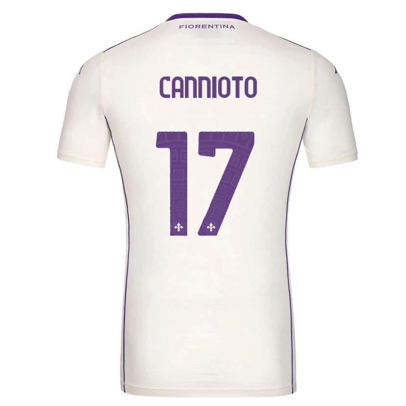 DanxenメンズAndrea Cannioto#17ホワイト パープル レッドアウェイシャツ2025/26ジャージーユニフォーム