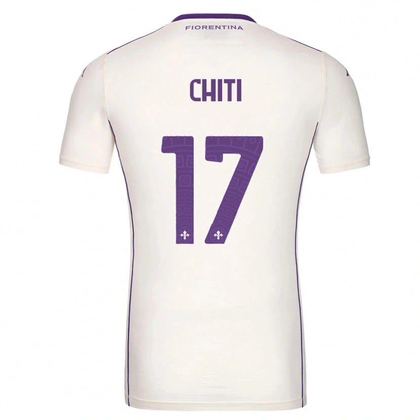 DanxenメンズAlessio Chiti#17ホワイト パープル レッドアウェイシャツ2025/26ジャージーユニフォーム