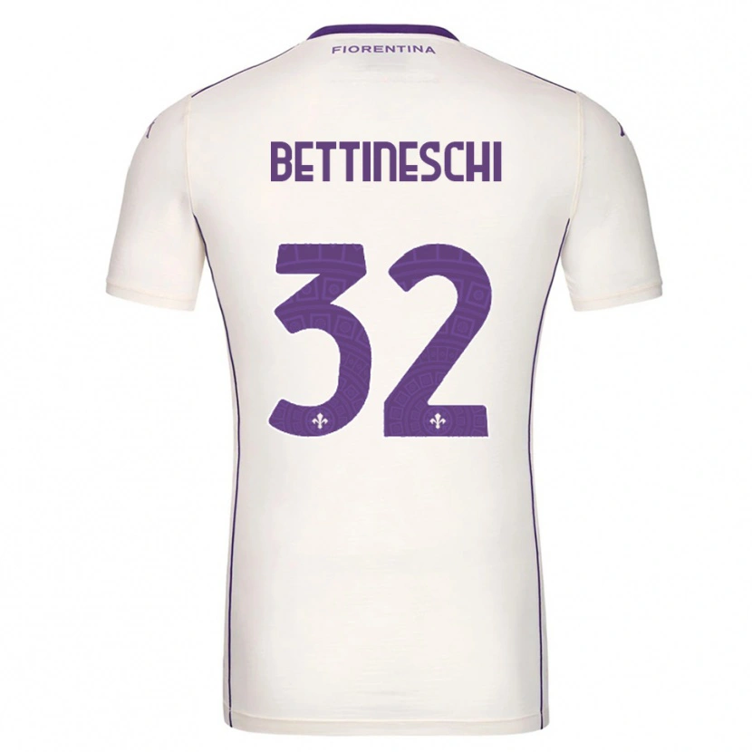 DanxenメンズGiorgia Bettineschi#32ホワイト パープル レッドアウェイシャツ2025/26ジャージーユニフォーム