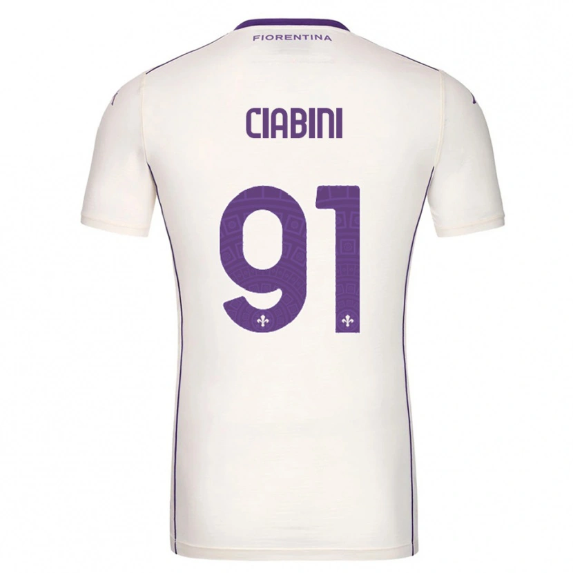 DanxenメンズGiulia Ciabini#91ホワイト パープル レッドアウェイシャツ2025/26ジャージーユニフォーム