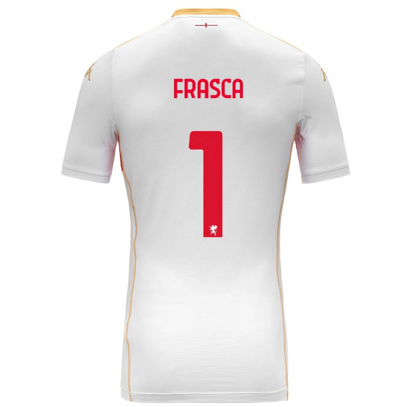 DanxenメンズAndrea Frasca#1ホワイト レッドアウェイシャツ2025/26ジャージーユニフォーム
